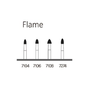 [SSWhite] T&amp;F 피니싱 버 Flame (finishing bur)